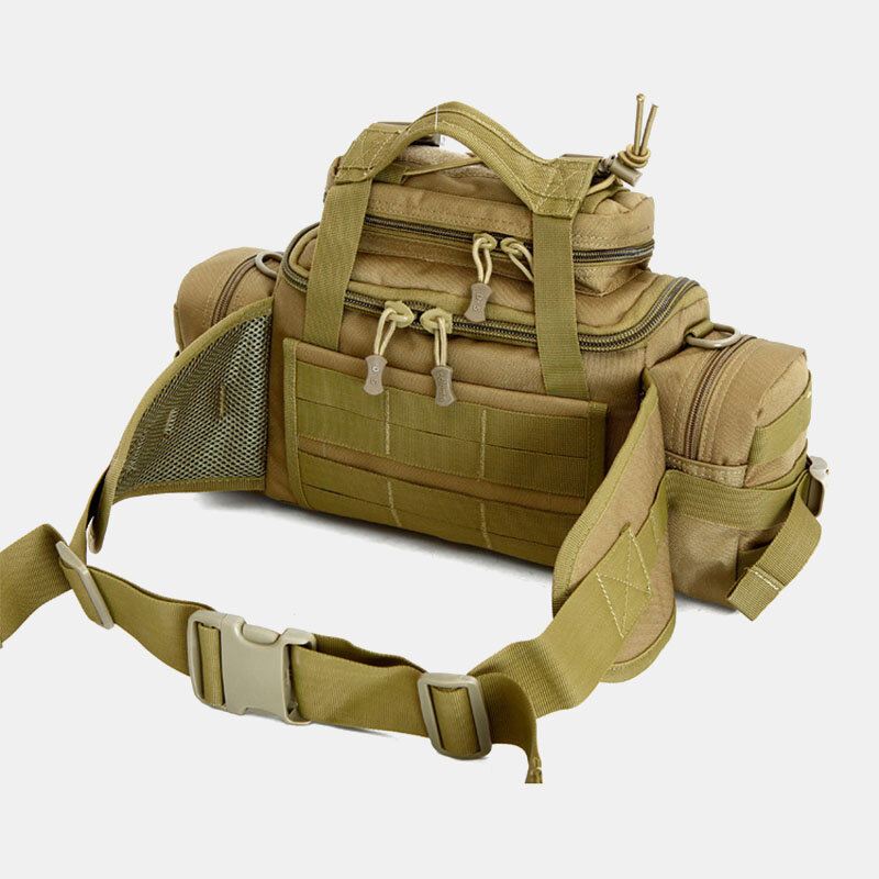 Unisex Nylon Tactical Naamiointi Ulkona Ratsastus Multi-carry Työkalulaukku Crossbody Bag Vyötärölaukku