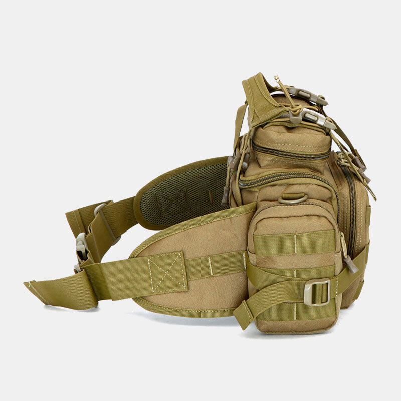 Unisex Nylon Tactical Naamiointi Ulkona Ratsastus Multi-carry Työkalulaukku Crossbody Bag Vyötärölaukku