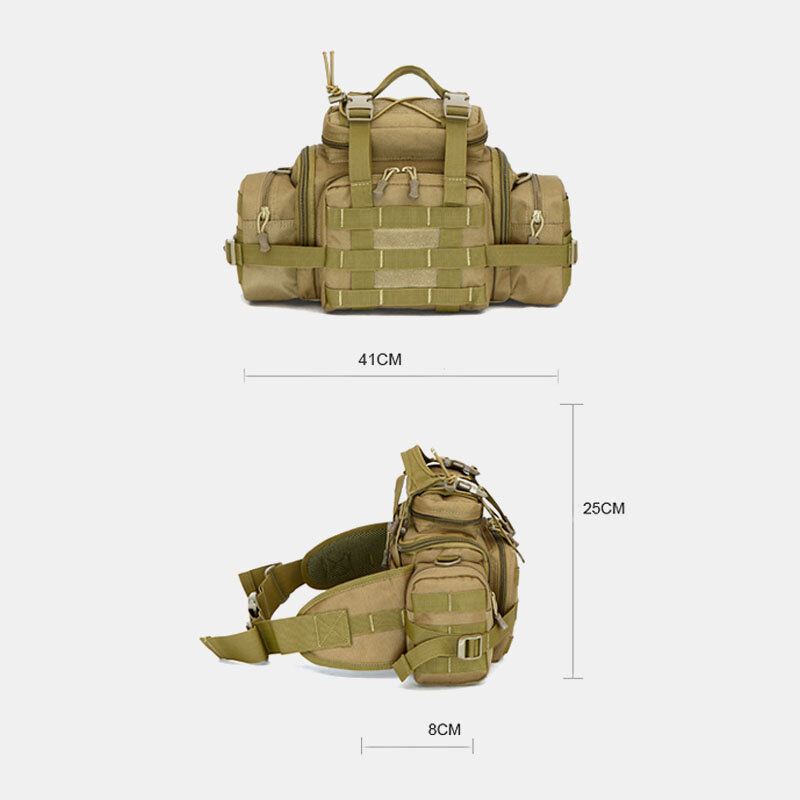 Unisex Nylon Tactical Naamiointi Ulkona Ratsastus Multi-carry Työkalulaukku Crossbody Bag Vyötärölaukku