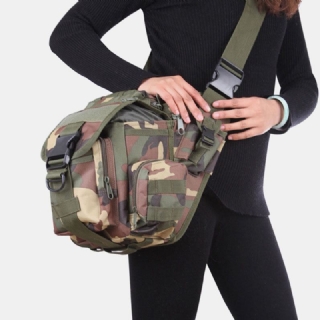 Unisex Oxford Cloth Tactical Camouflage Outdoor Game Ratsastus Multi-carry Satulalaukku Crossbody Bag Vyötärölaukku Reppu