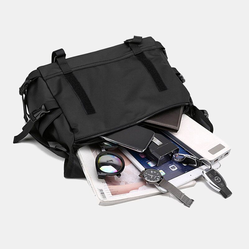 Unisex Suuri Kapasiteetti Takaosa Varkaudenesto Tasku Crossbody Laukut Minimalistinen Solki Nailon Messenger Bag Olkalaukku