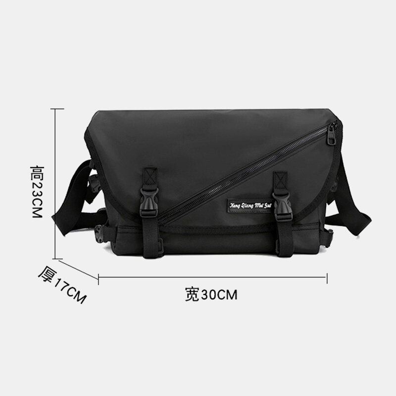 Unisex Suuri Kapasiteetti Takaosa Varkaudenesto Tasku Crossbody Laukut Minimalistinen Solki Nailon Messenger Bag Olkalaukku