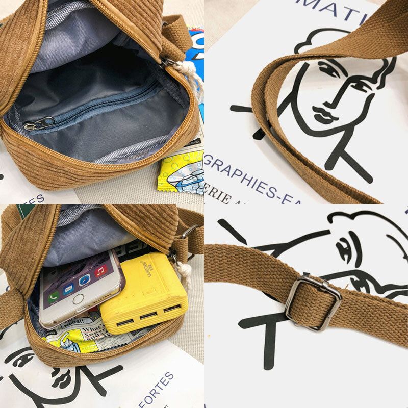 Unisex Vakosametti Retro Mini Universal Outdoor Puhelinlaukku Crossbody Laukku Olkalaukku