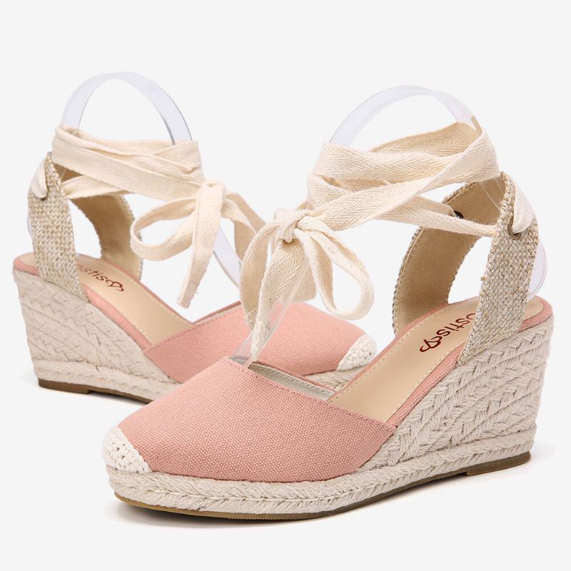 Naisten Espadrilles Strappy Rennot Kesä Wedge Sandaalit