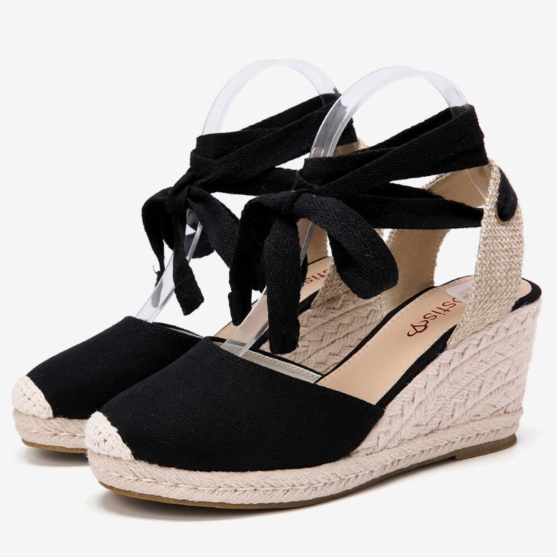 Naisten Espadrilles Strappy Rennot Kesä Wedge Sandaalit