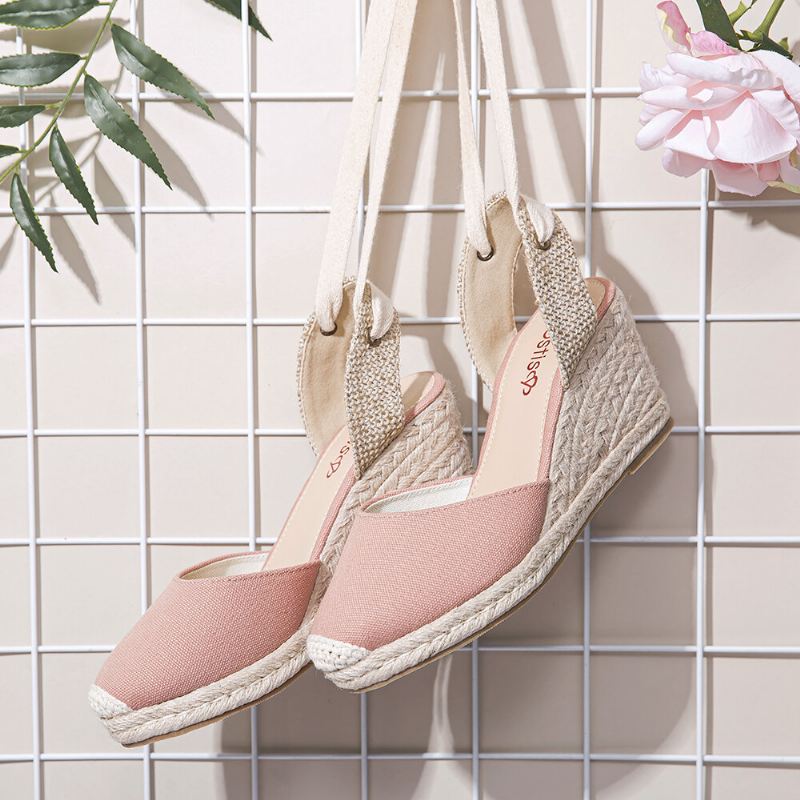 Naisten Espadrilles Strappy Rennot Kesä Wedge Sandaalit