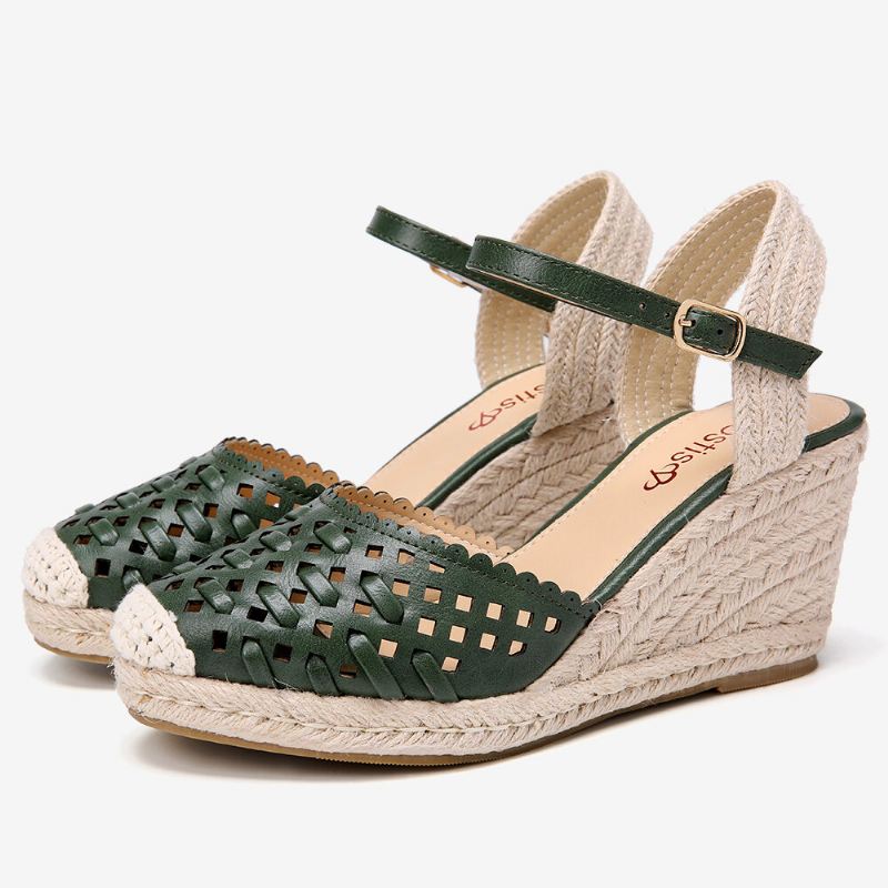 Naisten Hollow Out Espadrilles Wedge-sandaalit