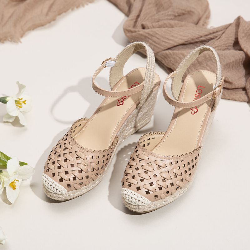 Naisten Hollow Out Espadrilles Wedge-sandaalit