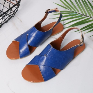 Wome Beach Peep Toe Cross-solkivat Sandaalit