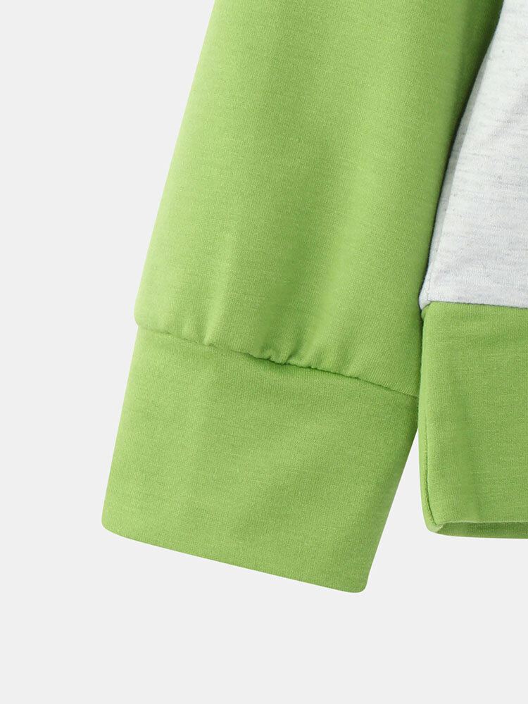 Naisten Sarjakuva Eläinprintti O-kaula Kontrasti Raglan Sleeve Casual Puserot