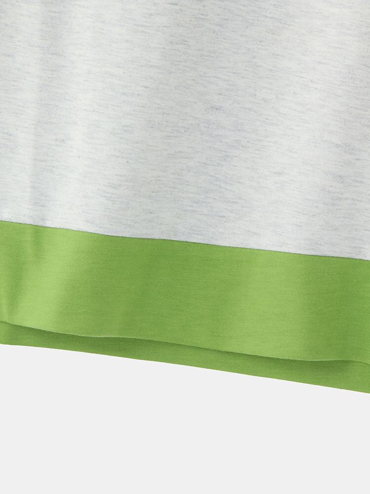 Naisten Sarjakuva Eläinprintti O-kaula Kontrasti Raglan Sleeve Casual Puserot