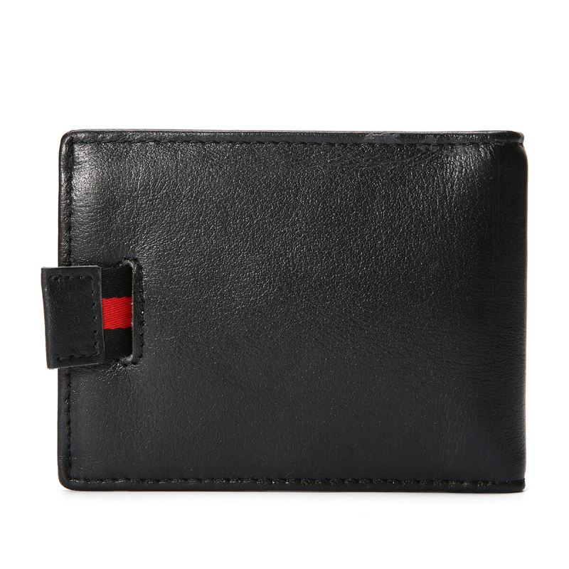 Miesten Slim Bifold Rfid-estolompakot Retro Casual Aito Nahka Lyhyt Monikorttipaikka Korttipidike Rahaklipsi