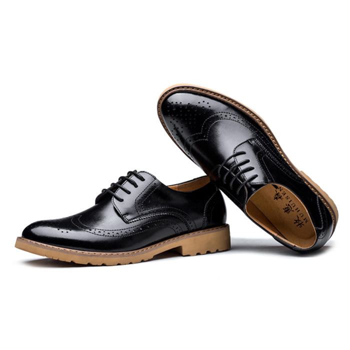 Aito Nahka Brogue Carved Business Casual Oxfords