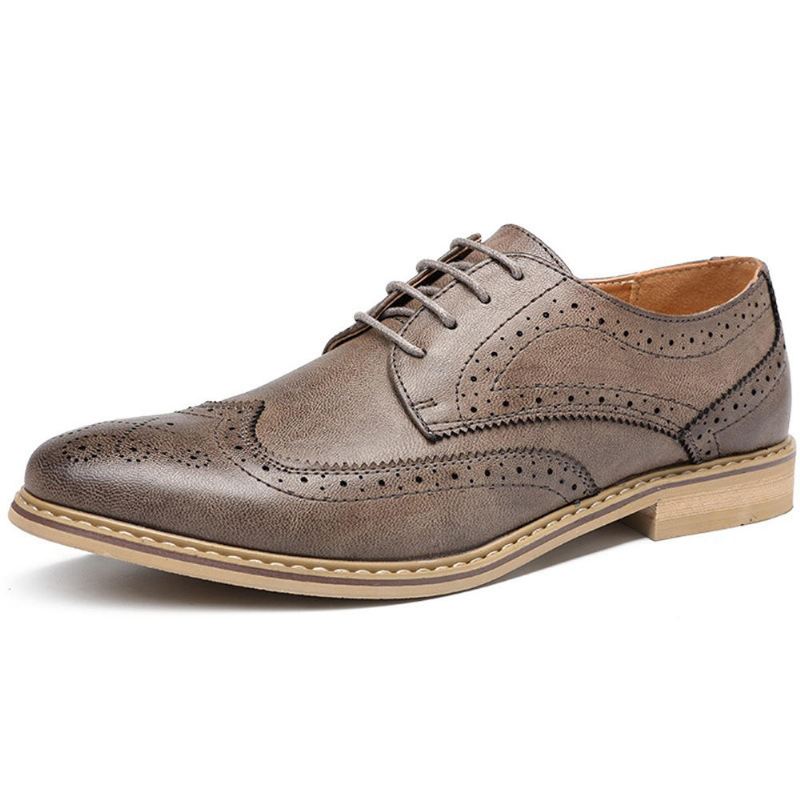 Brogue Carved Casual Pehmeä Business Leather Oxfords