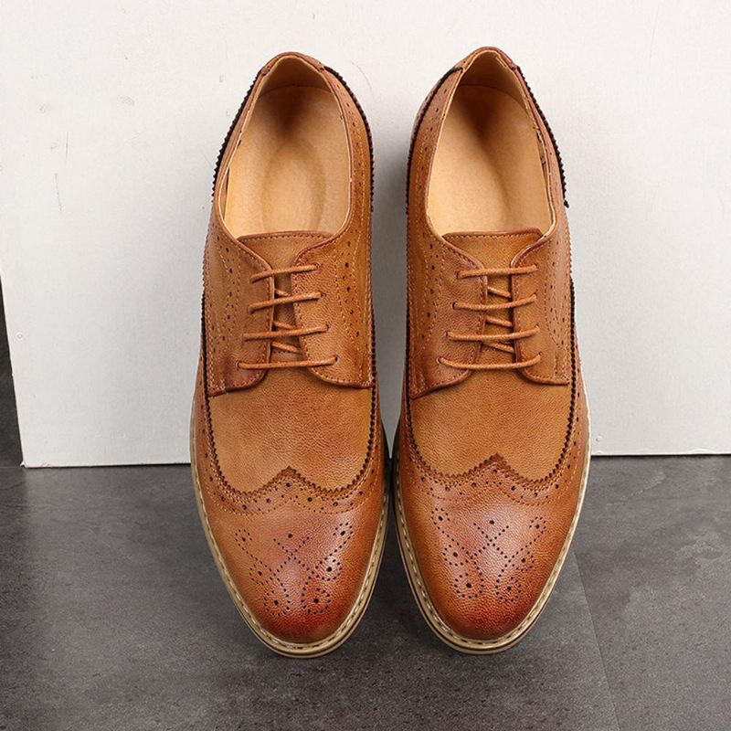 Brogue Carved Casual Pehmeä Business Leather Oxfords