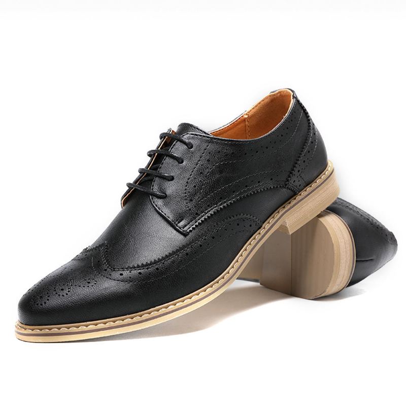 Brogue Carved Casual Pehmeä Business Leather Oxfords