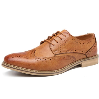 Brogue Carved Casual Pehmeä Business Leather Oxfords