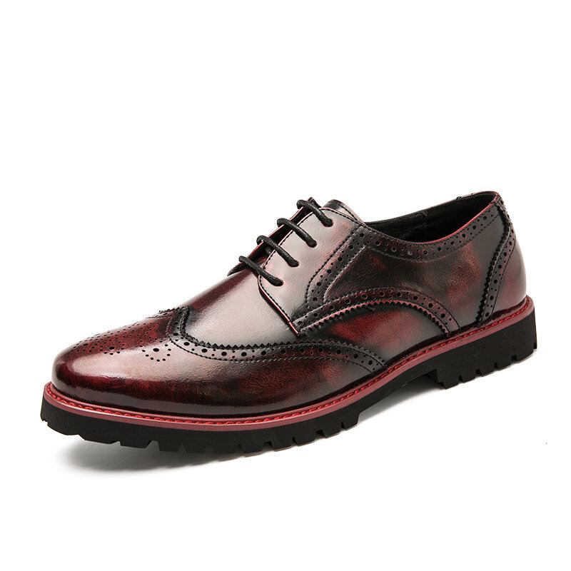 Miesten Brogue Craved Retro Gentleman Dress-kenkiä