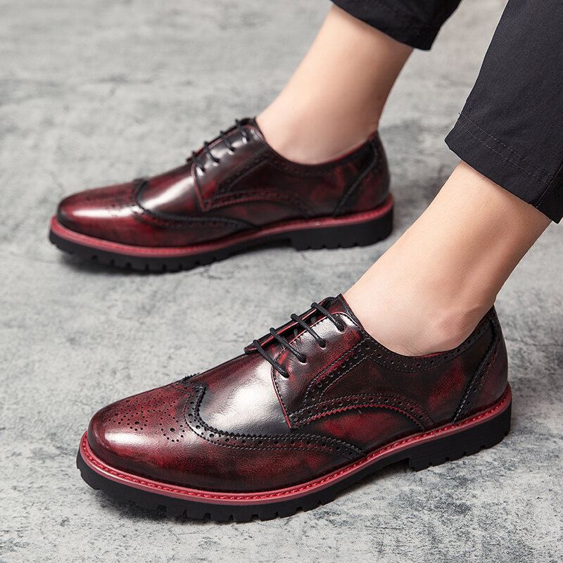 Miesten Brogue Craved Retro Gentleman Dress-kenkiä