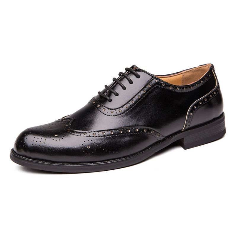 Miesten Brogue Veistetty Muodollinen Mekkokenkä Casual Business Oxfords