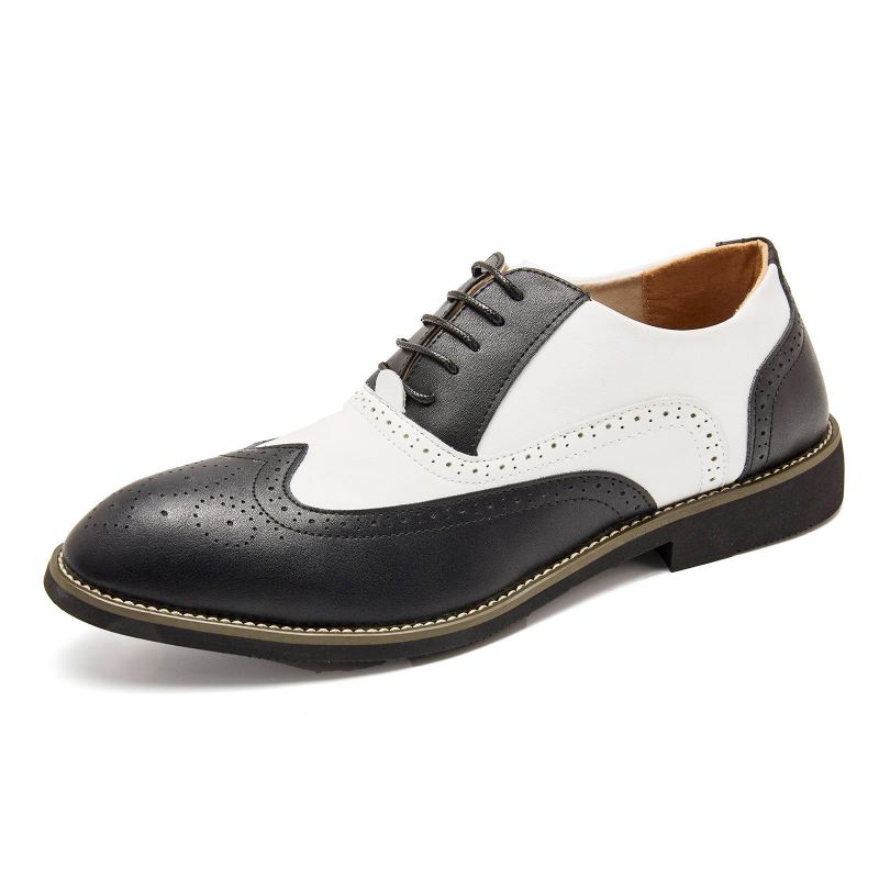 Miesten Nahkaiset Vintage Brogue-kaiverretut Brittiläiset Nauhakengät