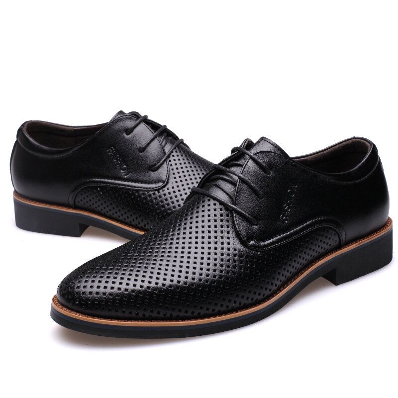 Mikrokuituliina Hengittävä Hollow Out Business Casual Oxfords