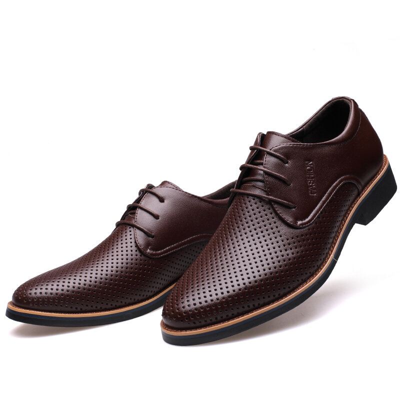 Mikrokuituliina Hengittävä Hollow Out Business Casual Oxfords