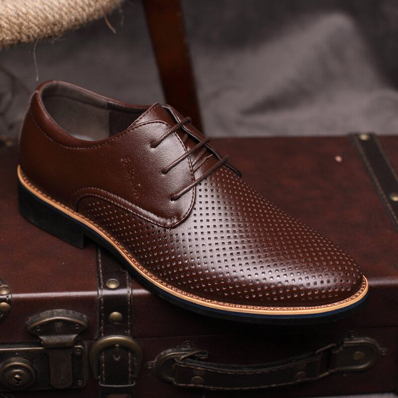 Mikrokuituliina Hengittävä Hollow Out Business Casual Oxfords