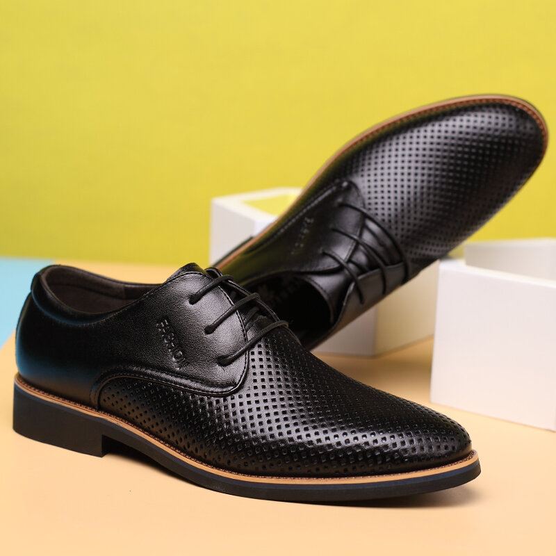 Mikrokuituliina Hengittävä Hollow Out Business Casual Oxfords