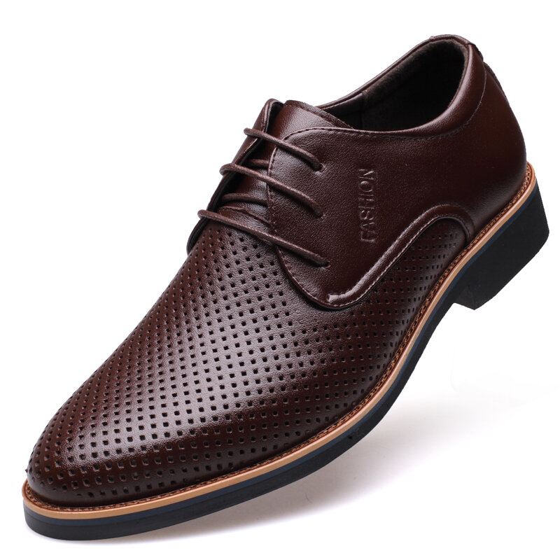 Mikrokuituliina Hengittävä Hollow Out Business Casual Oxfords