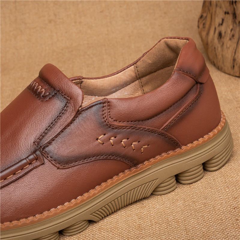 Retro Liukumaton Casual Yritystoimisto Nahka Oxfords