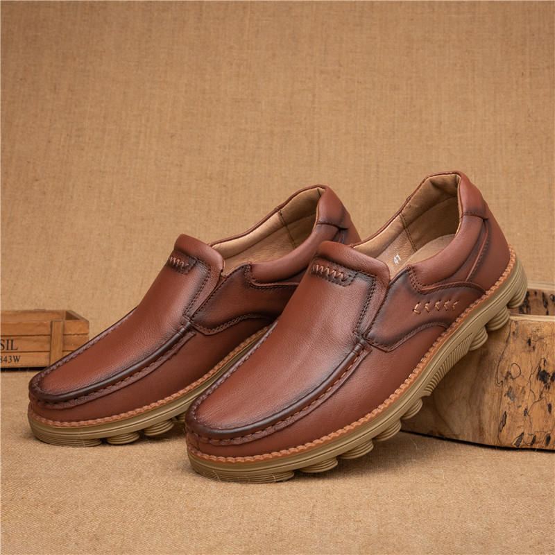 Retro Liukumaton Casual Yritystoimisto Nahka Oxfords