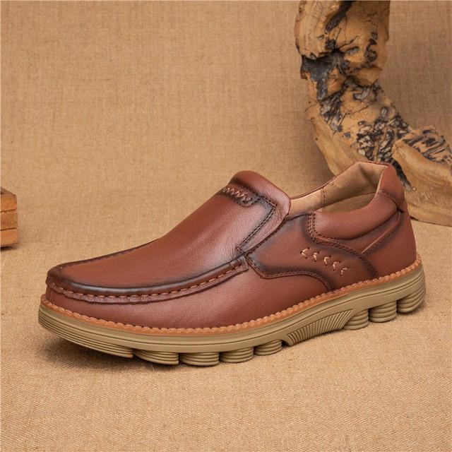 Retro Liukumaton Casual Yritystoimisto Nahka Oxfords