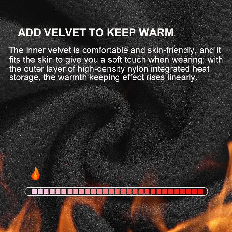 Miesten Talvipyöräilyhanskat Plus Velvet Warmth Outdoor Vedenpitävät Tuulenpitävät Kosketusnäyttöhanskat