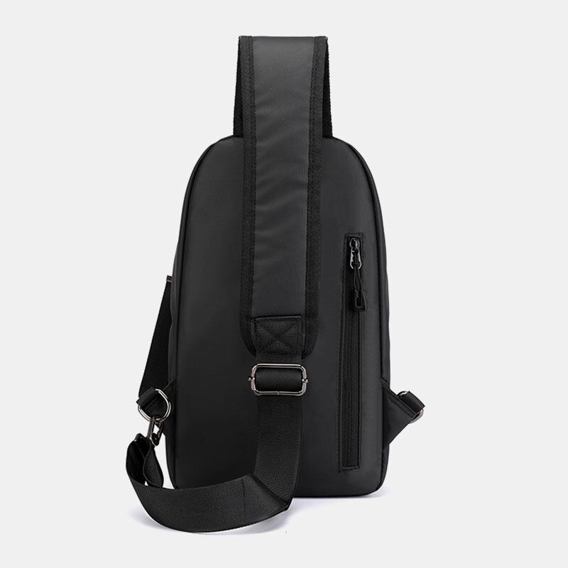 Miesten Nailoninen Kuulokeaukko Vedenpitävä Ulkona Oleva Crossbody Laukku Rintalaukku Sling Bag