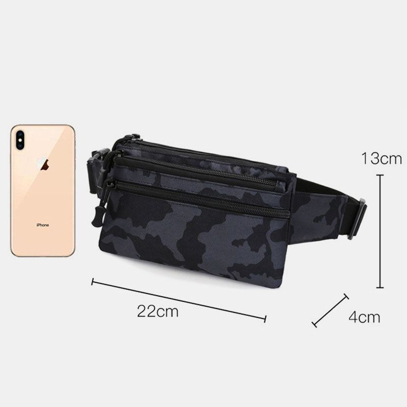 Miesten Nylon Naamiointi Multi-carry Monitaskuinen Sport Outdoor Tactical Olkalaukku Rintalaukku