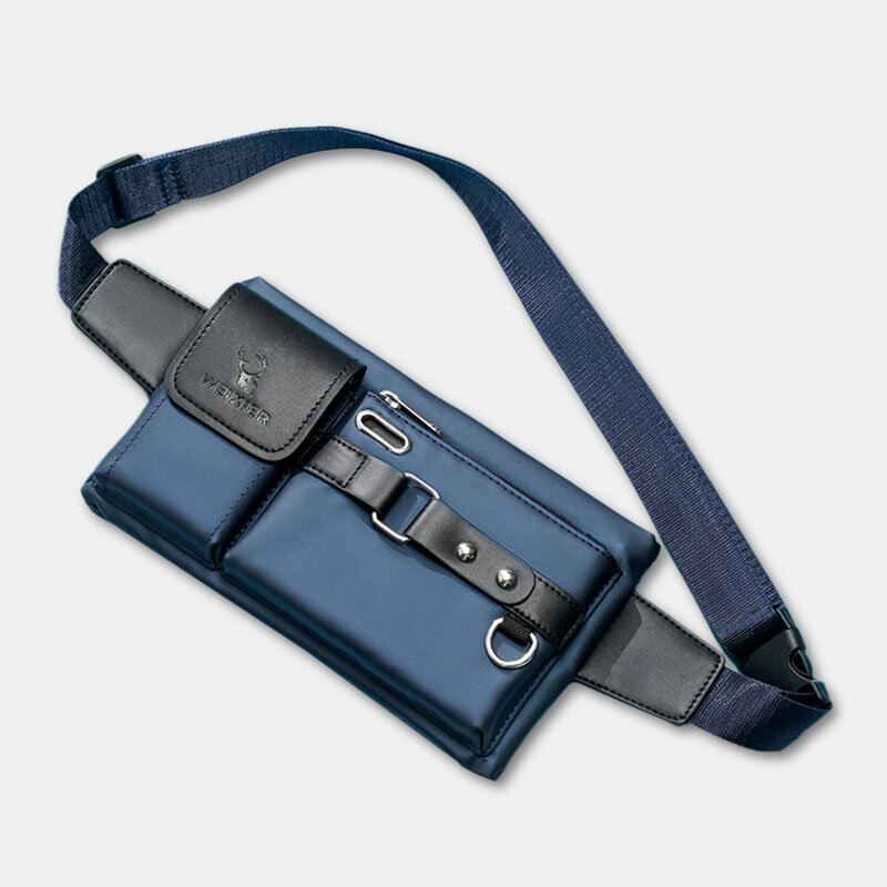 Miesten Oxford Monitoiminen Vedenpitävä Kuulokeaukko Design Rintalaukku Vyötärölaukku Rento Muoti 6.5 Tuuman Puhelinlaukku Crossbody Laukut