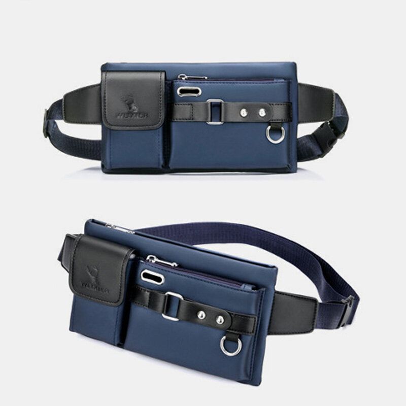 Miesten Oxford Monitoiminen Vedenpitävä Kuulokeaukko Design Rintalaukku Vyötärölaukku Rento Muoti 6.5 Tuuman Puhelinlaukku Crossbody Laukut