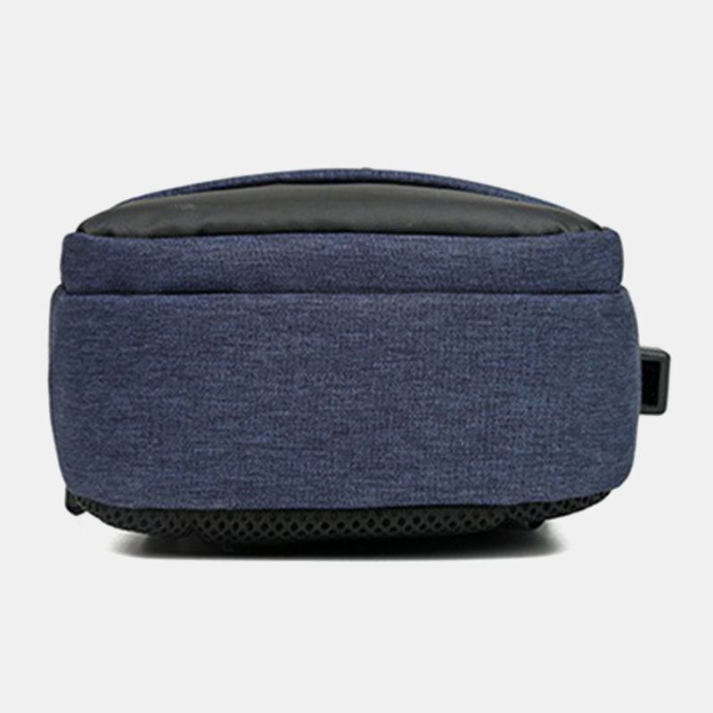 Miesten Oxford Vedenpitävä Suurikapasiteettinen Usb-lataus Rintalaukku Messenger Crossbody Bag