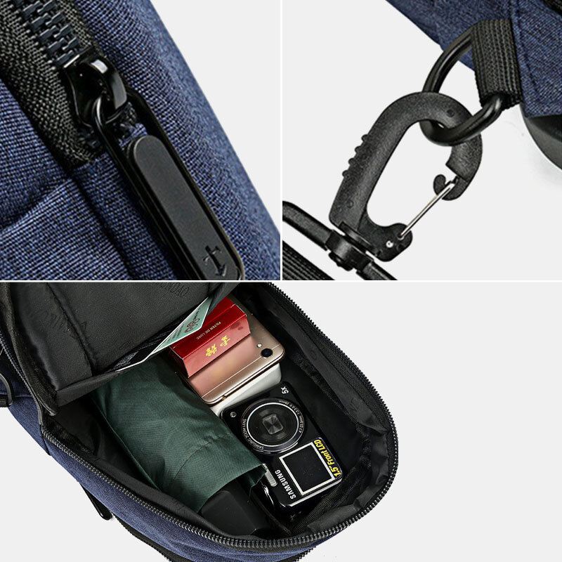 Miesten Oxford Vedenpitävä Suurikapasiteettinen Usb-lataus Rintalaukku Messenger Crossbody Bag