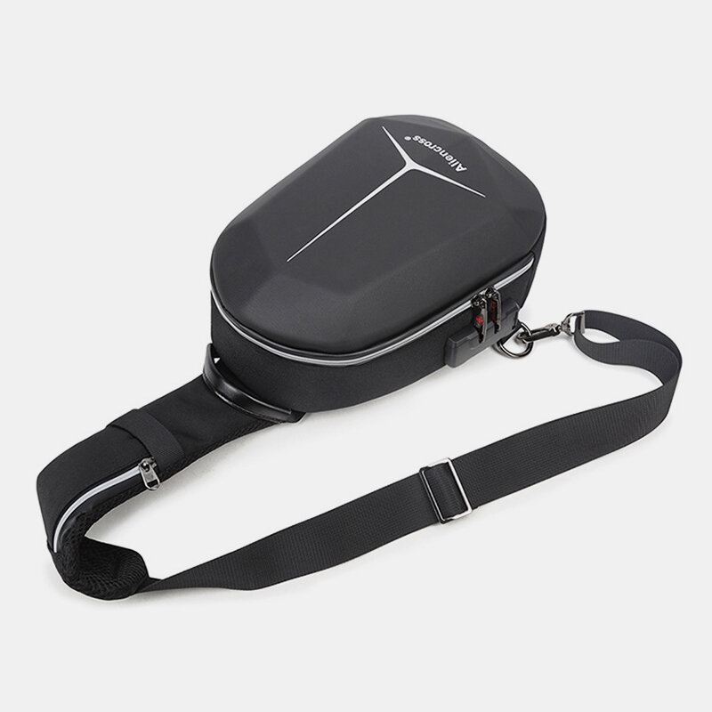 Miesten Suuren Kapasiteetin Usb-lataus Monikerroksinen Vedenpitävä Crossbody Bag Rintalaukku Sling Bag