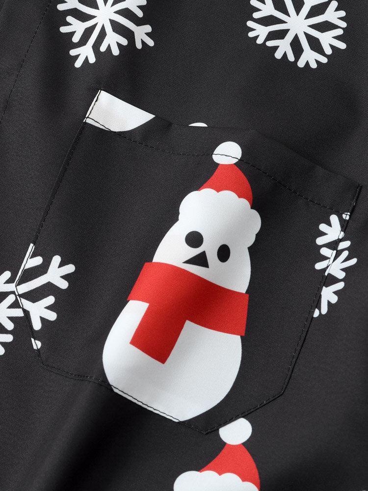 Miesten Christmas Snow Man Snow Digital Printed Casual Short Paidat