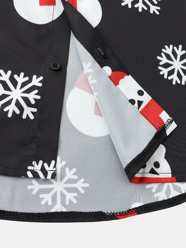 Miesten Christmas Snow Man Snow Digital Printed Casual Short Paidat