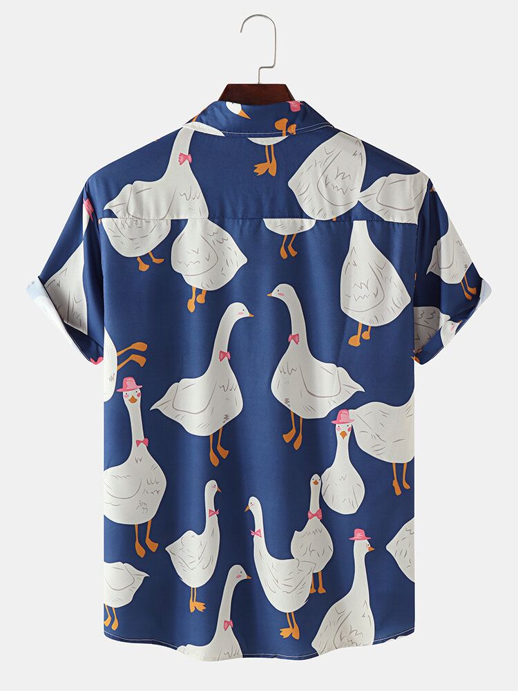 Miesten Funny Duck Print-paidat