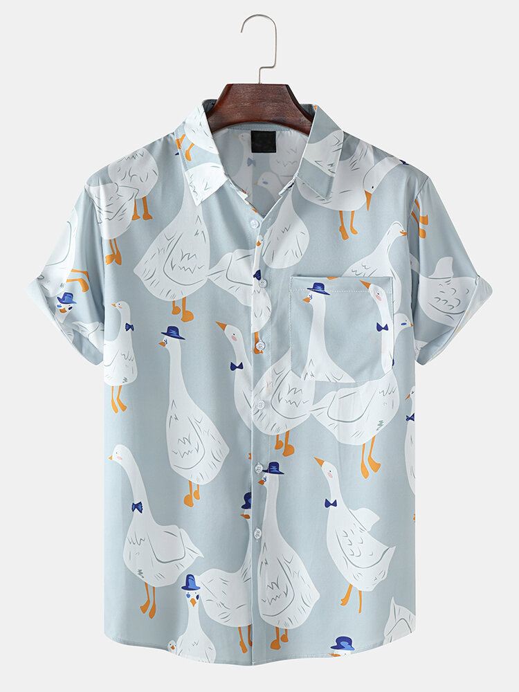 Miesten Funny Duck Print-paidat