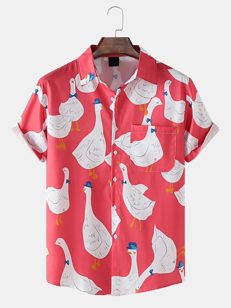 Miesten Funny Duck Print-paidat