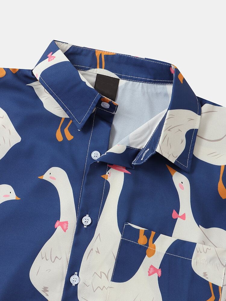 Miesten Funny Duck Print-paidat