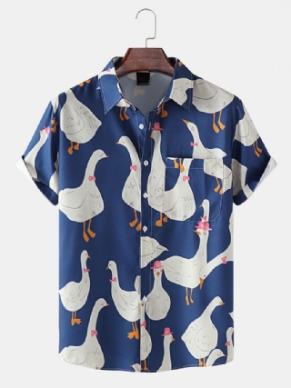 Miesten Funny Duck Print-paidat