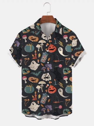 Miesten Halloween Pumpkin Ghost Pattern Rintatasku Funny Paidat