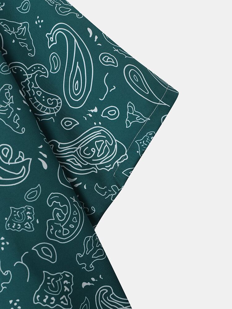 Miesten Kaksisävyinen Paisley Print Avoin Löysä Kimono